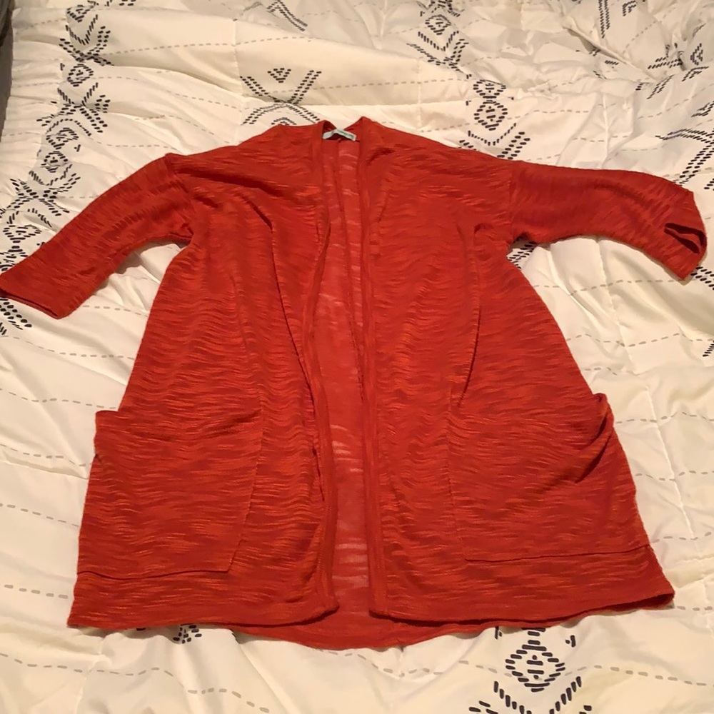❤️Maurices- Orange lightweight cardigan Size M